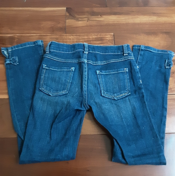 GYMBOREE GIRLS SKINNY JEANS WITH BOW AND RHINESTONE DETAIL 8 - Picture 5 of 6